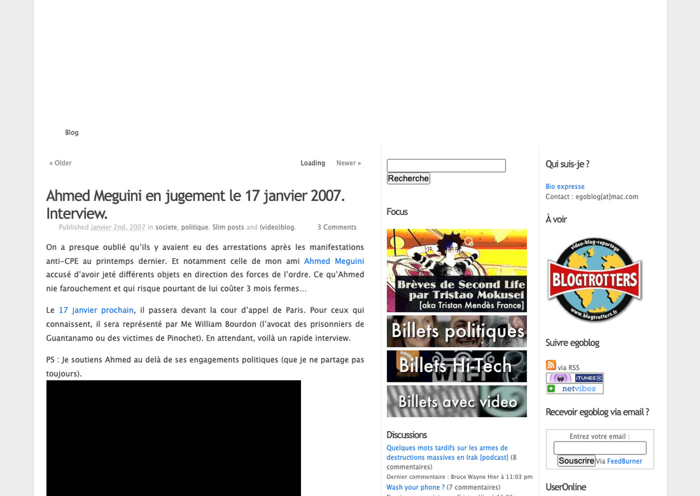 L'année des bandeaux, janv. 2007